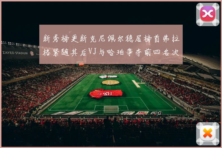 新秀榜更新克尼佩尔稳居榜首弗拉格紧随其后VJ与哈珀争夺前四名次
